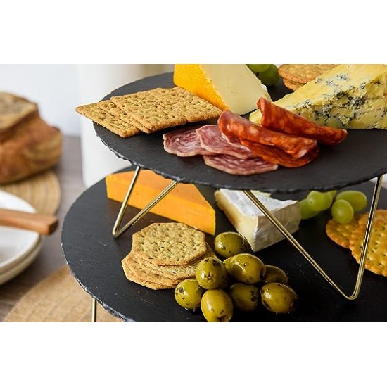 Serving dishes Artesa 2 Tier Slate Serving Platter by www.vituzote